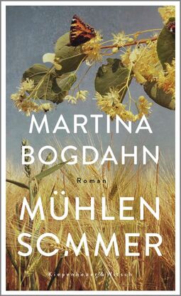 Cover "Mühlensommer" von Martina Bogdahn (Foto: Weizenfeld und Lindeblütenzweig)