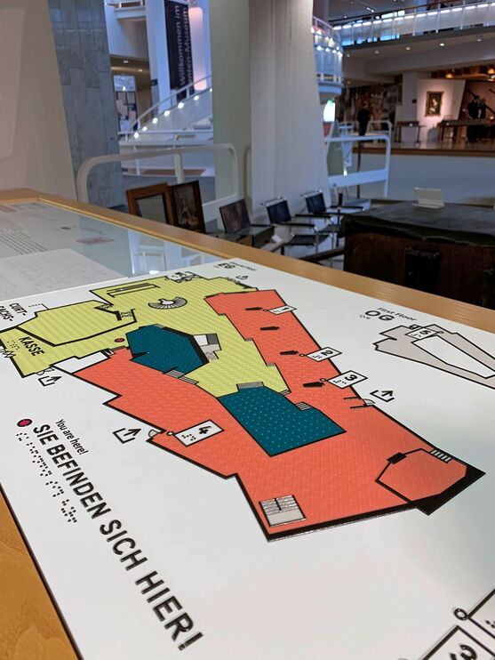 Taktiler Orientierungsplan im Museum