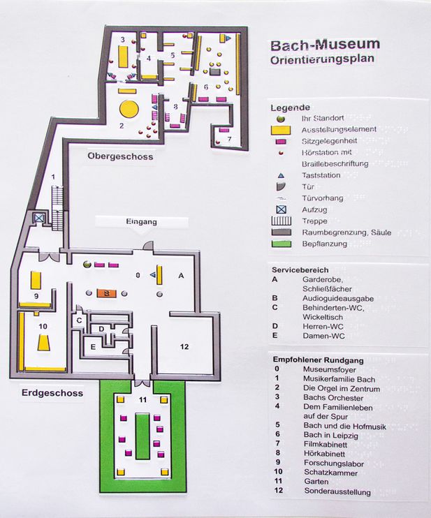 taktiler Grundriss des Bachmuseums