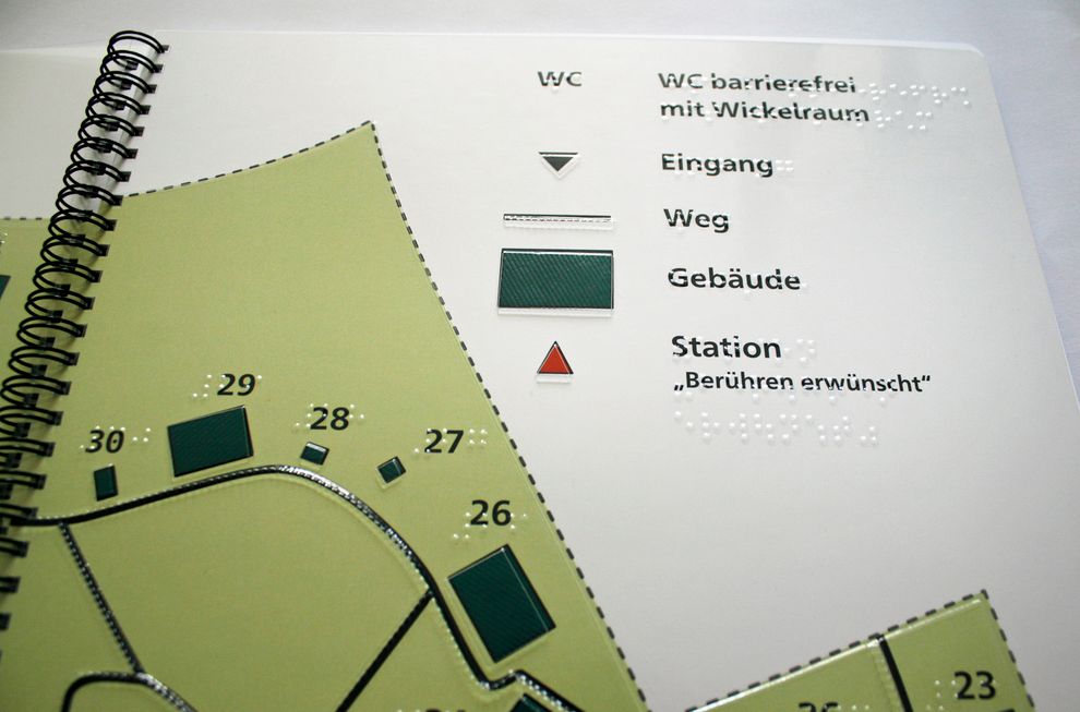 Detail aus Lageplan mit Legende
