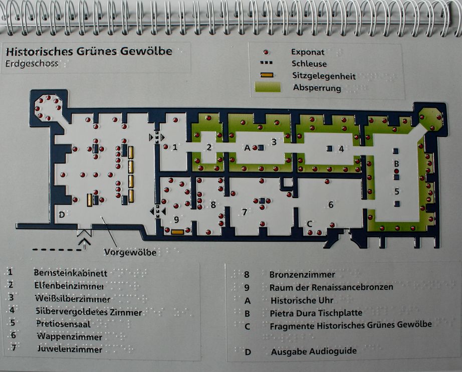 Grundriss des Historischen  Grünen Gewölbes